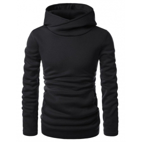 LOCALMODE Men's Stylish Pullover Funnel Collar Fleece Hoodie Sweatshirt