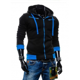 LOCALMODE Mens Casual Sport Zip Up Jacket Fleece Coat Slim Fit Hoodie Sweatshirt